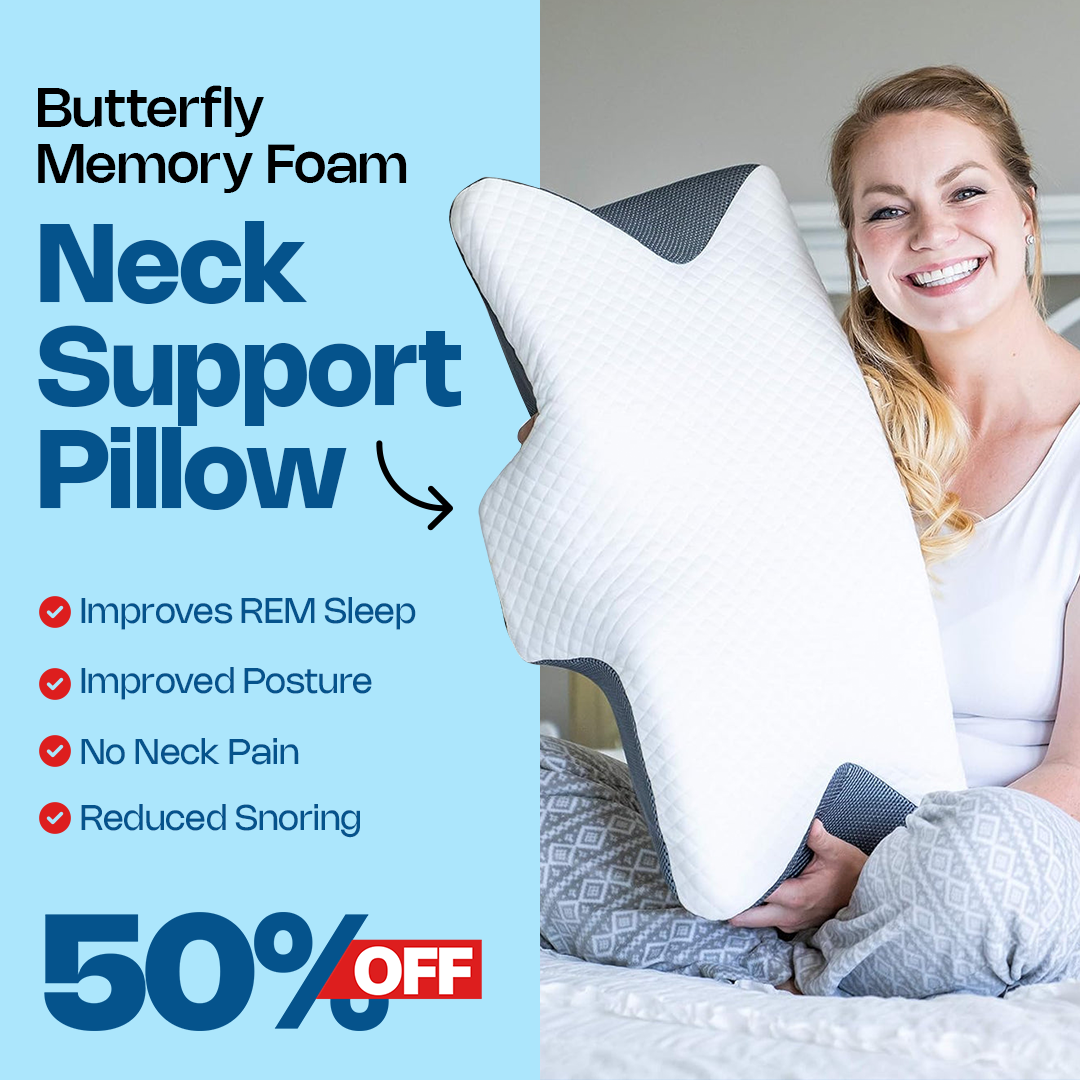 Butterfly Memory Foam Neck Support Pillow